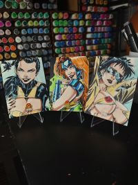 Image for Set of 3 X-Girls Sketch Cards by Ed Bilas