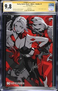Image for Harley Quinn: Black + White + Redder #1 CGC 9.8 Signed by Stanley "Artgerm" Lau