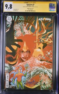 Image for Aquaman #9 | Aguillo Variant Cover | CGC 9.8 | Signature SeriesCGC Signature Series witnessed the Don Ellis Aguillo signing on 9/27/25.SIGNED & SKETCH BY DON ELLIS AGUILLO ON 9/27/25Jeremy Adams storyJohn TImms artDon Aguillo cover