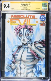 Image for Absolute Evil #1 | Sketch Edition | CGC 9.4 | Signature SeriesCGC Signature Series witnessed the  Lictoria signing on 11/29/25.multiple crunch coverSIGNED & SKETCH BY LICTORIA ON 11/29/25Partial blank cover.Al Ewing storyGiuseppe Camuncoli & Stefano Nesi art