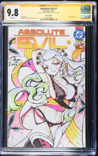 Image for Absolute Evil #1 | Sketch Edition | CGC 9.8 | Signature SeriesCGC Signature Series witnessed the Rachta Lin signing on 11/29/25.SIGNED & SKETCH BY RACHTA LIN ON 11/29/25Partial blank cover.Al Ewing storyGiuseppe Camuncoli & Stefano Nesi art