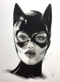 Image for Catwoman - Original graphite drawing.