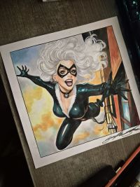 Image for BLACK CAT - Pinup art by Guilherme Silva - 10,8" x 10,8"