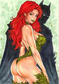 Image for Poison Ivy and Batman Pin Up (9"x12") FREE SHIPPING 
