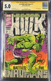 Image for Incredible Hulk Annual #1 CGC 5.0 Signed by Jim Steranko