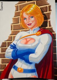 Image for Powergirl Color Pencil and Marker Illustration