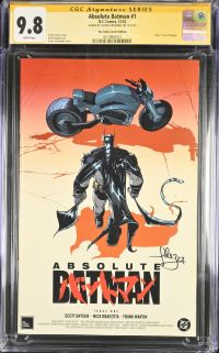 Image for Absolute Batman #1 | The Comic Corner Edition | CGC 9.8 | Signature SeriesCGC Signature Series witnessed the Javier Fernandez signing on 10/17/24.SIGNED BY JAVIER FERNANDEZ ON 10/17/24"Akira" movie poster cover homage.Scott Snyder storyNick Dragotta artJavier Fern�ndez cover