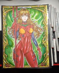 Image for Asuka Langley Illustration by Tiago Herman Arts