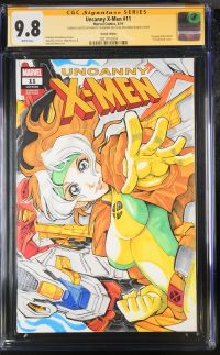 Image for Uncanny X-Men #11 CGC 9.8 Signed & Sketch by Naoto Tsushima Rogue & Victory Saber 