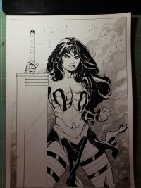 Image for Wonder Woman Absolute Inked Illustration "11x17"A3