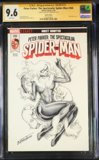 Image for Peter Parker: The Spectacular Spider-Man #300 CGC 9.6 Signed & Sketch by Shi Min Black Cat