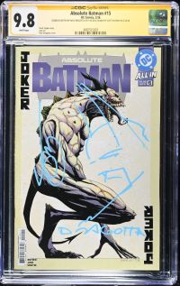 Image for Absolute Batman #15 CGC 9.8 Signed by Scott Snyder & Remarqued & Signed by Nick Dragotta