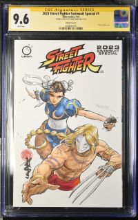 Image for 2023 Street Fighter Swimsuit Special #1 CGC 9.6 Signed & Sketch by Andie Tong