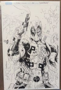 Image for Tyler Kirkham Deadpool Battle Damage Original Cover