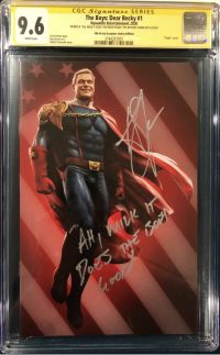 Image for The Boys: Dear Becky #1 CGC 9.6 Signed by Antony Starr