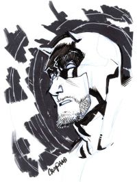 Image for DAREDEVIL OA SKETCH CARD SIGNED CHRIS CAMPANA