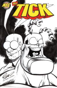 Image for THE TICK OA SKETCH COVER (NUMBERED) SIGNED IAN CHASE NICHOLS