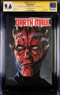 Image for Darth Maul #1 painted sketch cover by Frank Kadar & signed by Sam Witwer