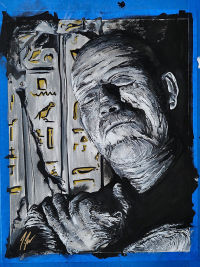 Image for The Mummy 11" x 14" Acrylic Horror Painting by Joe Doyle