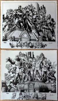 Image for Batman Heroes & Villains Giclee Print Set Signed by David Finch and Sandra Hope