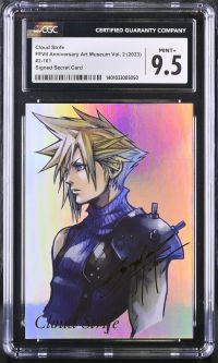 Image for Cloud Strife #2-101 FFVII Art Museum Vol. 2 Signed Secret Card CGC 9.5