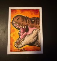 Image for Tyrannosaurus Rex by James Silvani, 2.5x3.5 – marker on paper