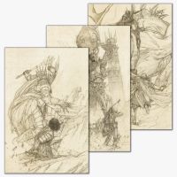 Image for Pencil Variant - The Lord of the Rings Trilogy Poster Bundle - Signed by artist Riccardo Federici