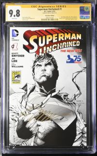 Image for Superman Unchained #1 CGC 9.8 Signed by Jim Lee