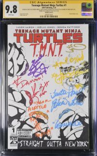 Image for Teenage Mutant Ninja Turtles #1 CGC 9.8 Movie Cast Signed Signed