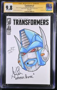 Image for Transformers #1 | Garry Chalk Sketch  | CGC 9.8 | Signature Series