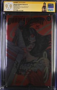 Image for Absolute Wonder Woman #4 | Trinity Comics Edition | CGC 9.9 | SIGNED BY ZOE LACCHEI ON 4/19/25, JORDIE BELLAIRE,HAYDEN SHERMAN & KELLY THOMPSON ON 1/30/26