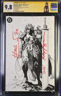 Image for Absolute Wonder Woman #1 | Lee Sketch Cover | CGC 9.8 | SIGNED BY JORDIE BELLAIRE, HAYDEN SHERMAN &KELLY THOMPSON ON 1/30/26