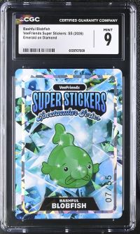 Image for Bashful Blobfish | VeeFriends Super Stickers: SS | Emerald on Diamond | CGC 9