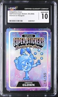 Image for Competitive Clown | VeeFriends Super Stickers: SS | Diamond on Hologram | CGC GEM MINT 10