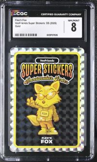 Image for Flex'n Fox | VeeFriends Super Stickers: SS | Gold | CGC 8