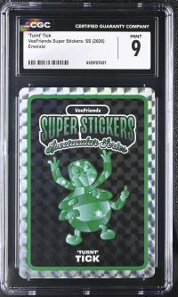 Image for 'Turnt' Tick | VeeFriends Super Stickers: SS | Emerald | CGC 9