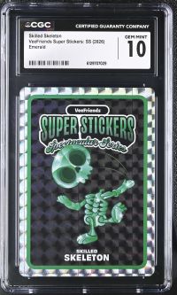 Image for Skilled Skeleton | VeeFriends Super Stickers: SS | Emerald | CGC GEM MINT 10