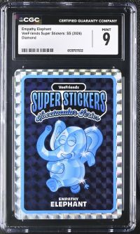 Image for Empathy Elephant | VeeFriends Super Stickers: SS | Diamond | CGC 9