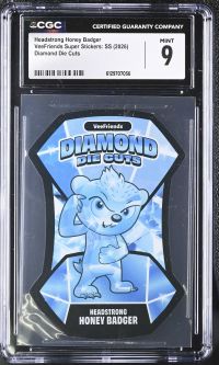 Image for Headstrong Honey Badger | VeeFriends Super Stickers: SS | Diamond Die Cuts | CGC 9