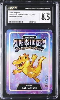 Image for Alpha Alligator | VeeFriends Super Stickers: SS | Gold on Hologram | CGC 8.5