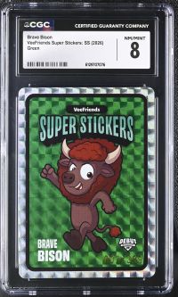 Image for Brave Bison | VeeFriends Super Stickers: SS | Green | CGC 8