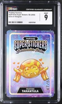 Image for Trusting Tarantula | VeeFriends Super Stickers: SS | Gold on Hologram | CGC 9
