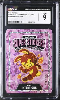 Image for Bad Intentions | VeeFriends Super Stickers: SS | Lava on Bubble Gum | CGC 9