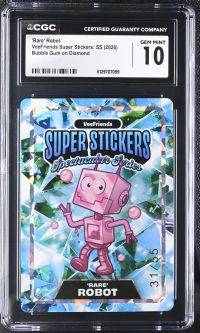 Image for 'Rare' Robot | VeeFriends Super Stickers: SS | Bubble Gum on Diamond | CGC GEM MINT 10