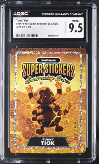 Image for 'Turnt' Tick | VeeFriends Super Stickers: SS | Lava on Gold | CGC MINT+ 9.5