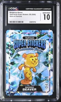 Image for Boisterous Beaver | VeeFriends Super Stickers: SS | Gold on Diamond | CGC GEM MINT 10