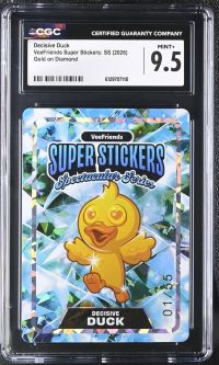 Image for Decisive Duck | VeeFriends Super Stickers: SS | Gold on Diamond | CGC MINT+ 9.5