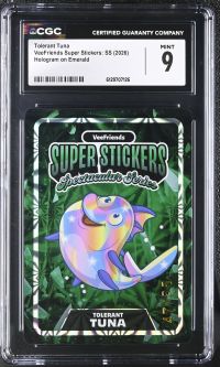 Image for Tolerant Tuna | VeeFriends Super Stickers: SS | Hologram on Emerald | CGC 9