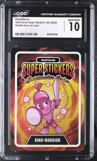 Image for Kind-Warrior | VeeFriends Super Stickers: SS | Bubble Gum on Lava | CGC GEM MINT 10