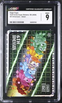 Image for Eager Eagle | VeeFriends Super Stickers: SS | 6th Dimension, Green | CGC 9